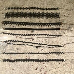 Black Choker Set (8)